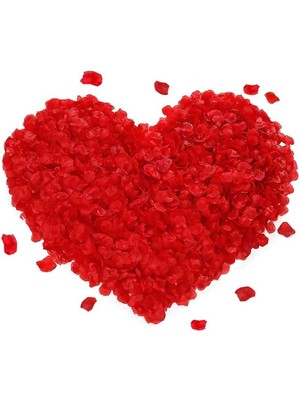 Pileli Store Kırmızı Renk Gül Yaprağı Şekilli Konfeti – 5 Paket 500 Adet (4887)