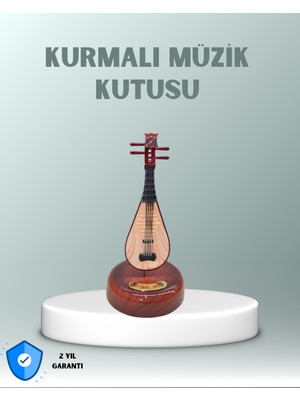Pileli Store Enstrüman Figürlü Melodi Çalan Dekoratif Müzik Kutusu