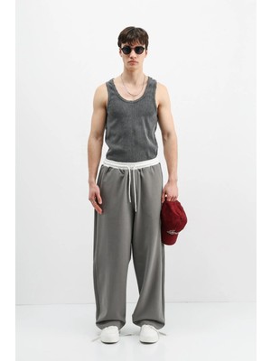 Vamos Baggy Fit Eşofman Alt Füme