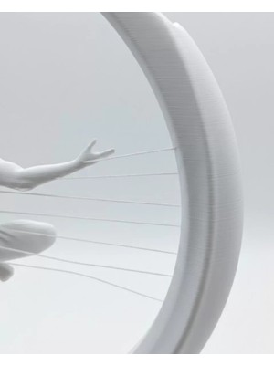 3D Zen Heykeli Modern Ay Tasarımlı Meditasyon Biblosu