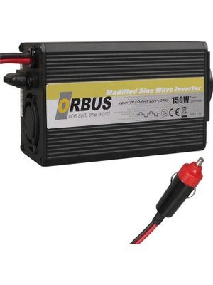 Orbus MS150W 150W 12V Dc - 220V Ac Modifiye Sinüs Araç Çakmaklık Inverteri
