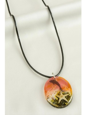 Lowell Home Ieg Deniz Yıldızı Oval Epoksi Kolye LWLBJT-RSIEG327