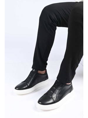 Bestello Bağcıksız Lastikli  Eva Taban Hakiki Deri Sneaker 174-24226 Erkek Ayakkabı