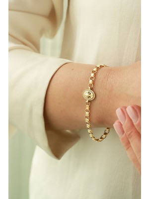 Aydın Kuyumculuk 14 Ayar Altın,kuzey Yıldızlı Bileklik AGBLK683