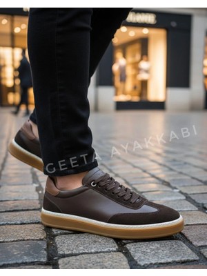 Erkek Comfort Deri Ayakkabı Koyu Kahvrengi