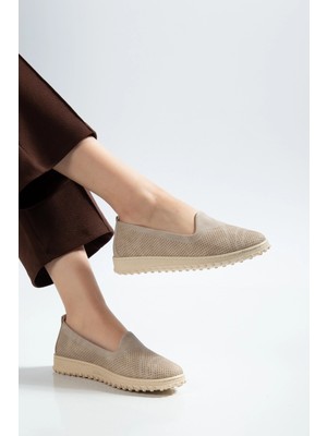 Kadın Günlük Comfort Ayakkabı Bej Kot