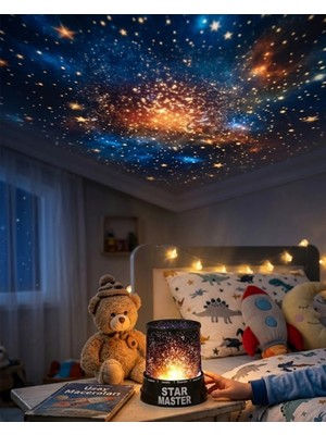 LED Yıldız Projeksiyon Lambası Romantik Oda Atmosfer Işığı