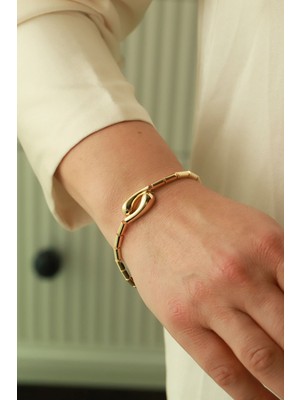 Aydın Kuyumculuk 14 Ayar Altın,damlalı Tarz Bileklik AGBLK717