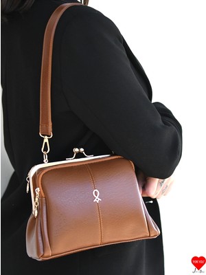 Jara Bag Vienna Kadın 4 Bölmeli Astarlı Burslu, Fermuar Kapamalı El Kol ve Omuz Çantası