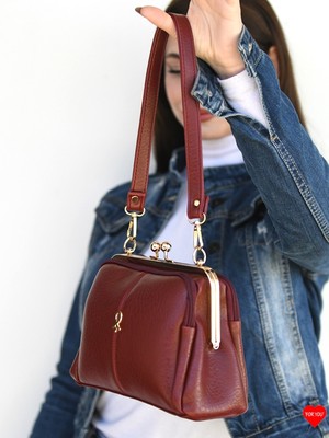 Jara Bag Vienna Kadın 4 Bölmeli Astarlı Burslu, Fermuar Kapamalı El Kol ve Omuz Çantası