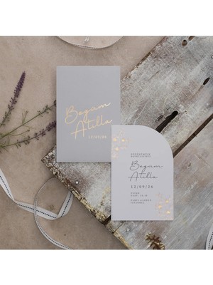 ABC Ofis Düğün Davetiyesi Eko Polen Davetiye Baskılı 40343