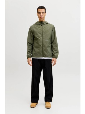 Jack & Jones Jcoclub Windbreaker Erkek Kapüşonlu Rüzgarlık Mont Hafif Yağmurluk