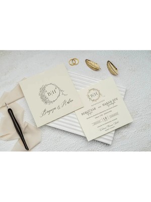 ABC Ofis Düğün Davetiyesi Ekonom Erdem Davetiye 9286 Baskı Dahil