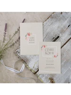 ABC Ofis Düğün Davetiyesi Eko Polen Davetiye Baskılı 40356