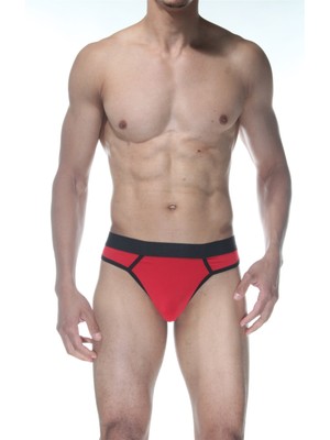 Pileli Store Kırmızı Erkek  Tanga Çamaşırı