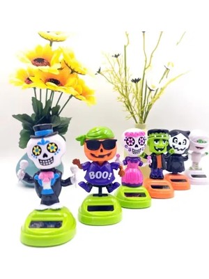 Pileli Store Güneş Enerjili Solar Sallanan Cadılar Bayramı Figürleri