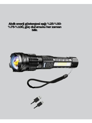 Poyraz Market Outdoor ve Acil Durum Için Güçlü LED El Feneri