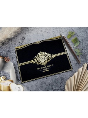 ABC Ofis Düğün Davetiyesi Cem Davetiye Elegance 7081 Baskı Dahil