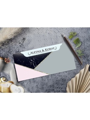 ABC Ofis Düğün Davetiyesi Cem Davetiye Elegance 7047 Baskı Dahil