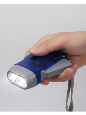 Zenvia Kendiliğinden Şarjlı El Feneri 3 LED Enerjisiz Çalışan Pratik Tasarım