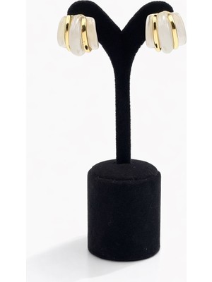 Pangu Lak Kaplama Akrilik Yarım Halka Küpe