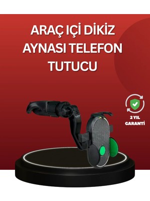 Poyraz Market Ayarlanabilir Kıskaçlı Dikiz Aynası Telefon Tutucu Tüm Telefonlarla Uyumlu
