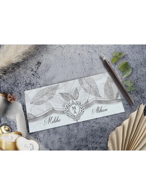 ABC Ofis Düğün Davetiyesi Cem Davetiye Elegance 7050 Baskı Dahil