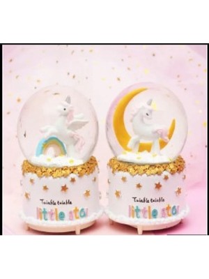 Pileli Store Unicorn Kar Küresi Orta Boy