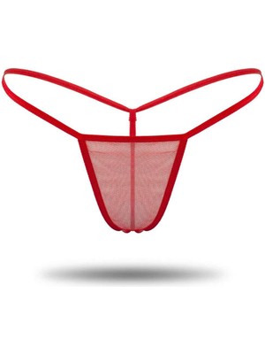 Pileli Store Kırmızı Tül Tanga BRF1115