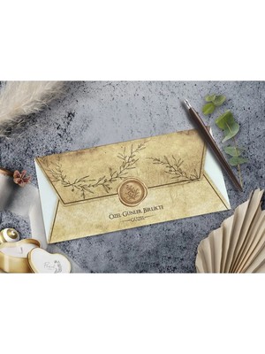 ABC Ofis Düğün Davetiyesi Cem Davetiye Elegance 7075 Baskı Dahil