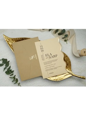 ABC Ofis Düğün Davetiyesi Ekonom Erdem Davetiye 9252 Baskı Dahil