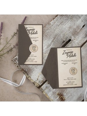 ABC Ofis Düğün Davetiyesi Eko Polen Davetiye Baskılı 40417