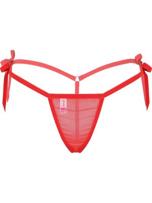 Pileli Store Büyük Beden Transparan Kadın Kırmızı Fantezi Iç Giyim