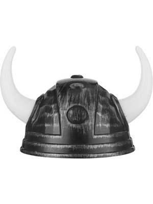 Pileli Store Viking Başlığı Asteriks Başlığı Gümüş Renk