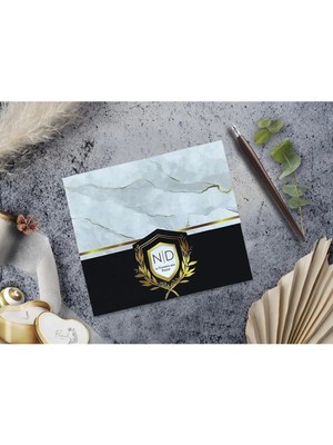 ABC Ofis Düğün Davetiyesi Cem Davetiye Elegance 7019 Baskı Dahil