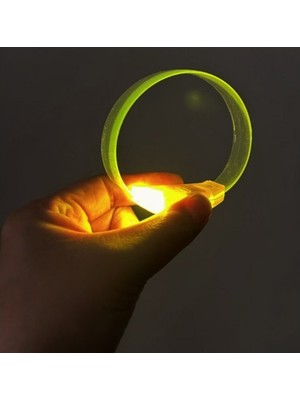 Pileli Store 3 Modlu Pilli LED Işıklı Esnek Parti Bilekliği Sarı