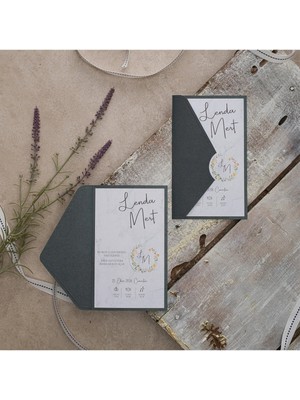 ABC Ofis Düğün Davetiyesi Eko Polen Davetiye Baskılı 40421