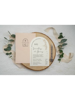 ABC Ofis Düğün Davetiyesi Ekonom Erdem Davetiye 9356 Baskı Dahil