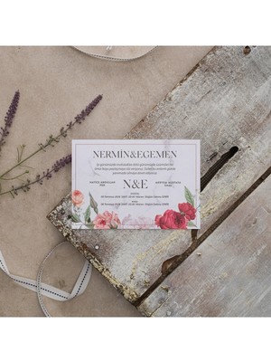 ABC Ofis Düğün Davetiyesi Eko Polen Davetiye Baskılı 40432