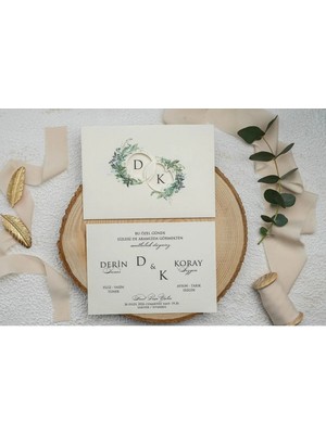 ABC Ofis Düğün Davetiyesi Ekonom Erdem Davetiye 9293 Baskı Dahil