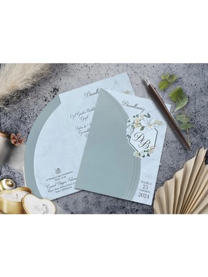 ABC Ofis Düğün Davetiyesi Cem Davetiye Elegance 7059