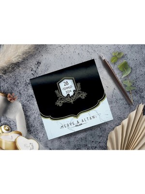 ABC Ofis Düğün Davetiyesi Cem Davetiye Elegance 7092 Baskı Dahil