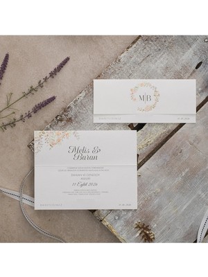 ABC Ofis Düğün Davetiyesi Eko Polen Davetiye Baskılı 40374