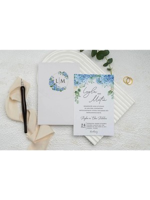 ABC Ofis Düğün Davetiyesi Ekonom Erdem Davetiye 9327 Baskı Dahil