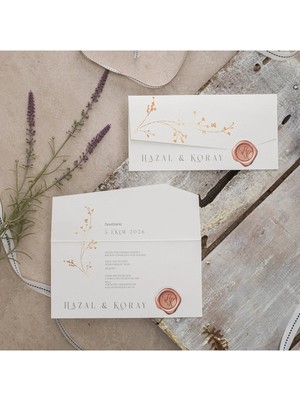 ABC Ofis Düğün Davetiyesi Eko Polen Davetiye Baskılı 40362