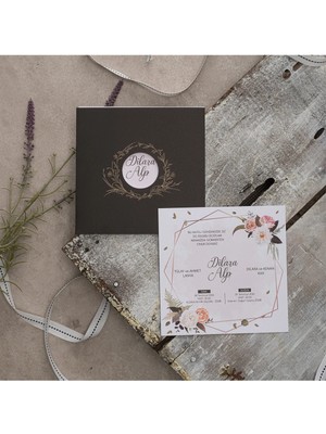 ABC Ofis Düğün Davetiyesi Eko Polen Davetiye Baskılı 40405