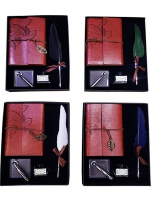 Pileli Store Divit Hokka Defter ve Tüylü Kalem Seti