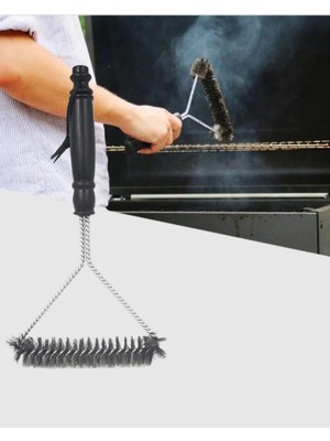 Poyraz Market Barbekü ve Mangal Için Tel Izgara Temizleyici Fırça