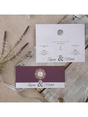 ABC Ofis Düğün Davetiyesi Eko Polen Davetiye Baskılı 40415