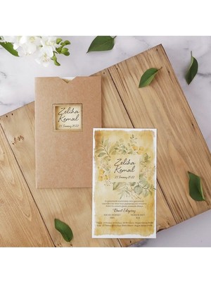 ABC Ofis Düğün Davetiyesi Eko 40196 Baskılı